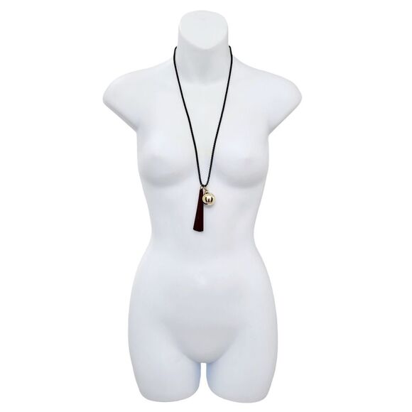 Brand New Black Chain With Gold Ball Necklace - Picture 1 of 6